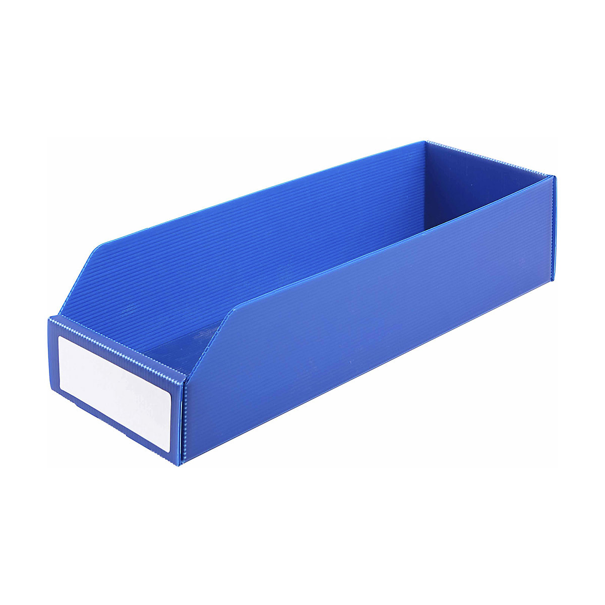 K-Bins Flat Pack Corrugated Plastic Parts Bins Blue, K-Bins Flat Pack Corrugated Plastic Parts Bins Blue, Flat Pack Corrugated Plastic Parts Bin 100h x 150w x 450d mm Pack of 25 Blue K Bins-0
