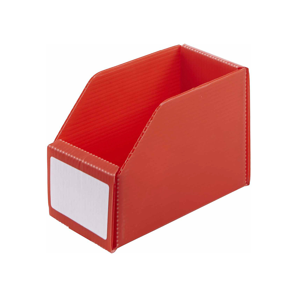 K-Bins Flat Pack Corrugated Plastic Parts Bins Red, K-Bins Flat Pack Corrugated Plastic Parts Bins Red, Flat Pack Corrugated Plastic Parts Bin 100h x 75w x 150d mm Pack of 25 Red K Bins-0