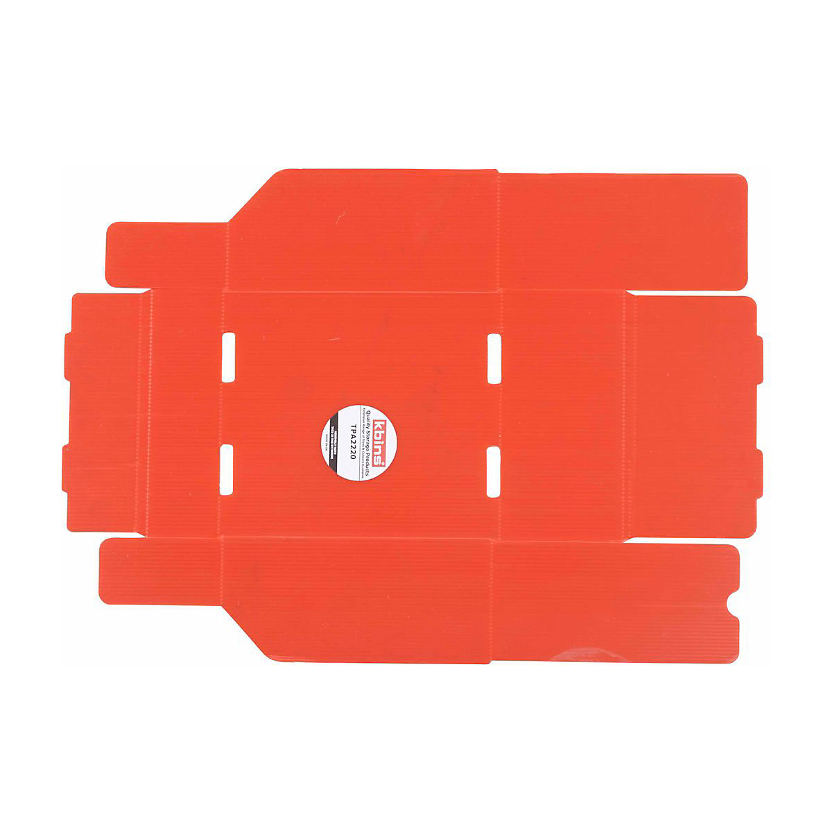 K-Bins Flat Pack Corrugated Plastic Parts Bins Red (Product illustration 4)-3