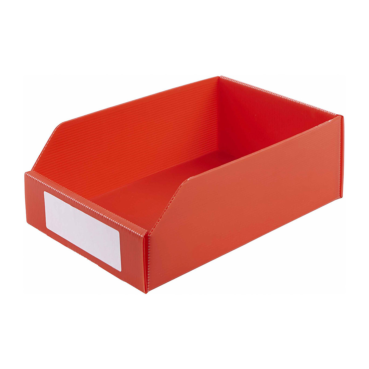 K-Bins Flat Pack Corrugated Plastic Parts Bins Red, K-Bins Flat Pack Corrugated Plastic Parts Bins Red, Flat Pack Corrugated Plastic Parts Bin 100h x 200w x 300d mm Pack of 25 Red K Bins-0
