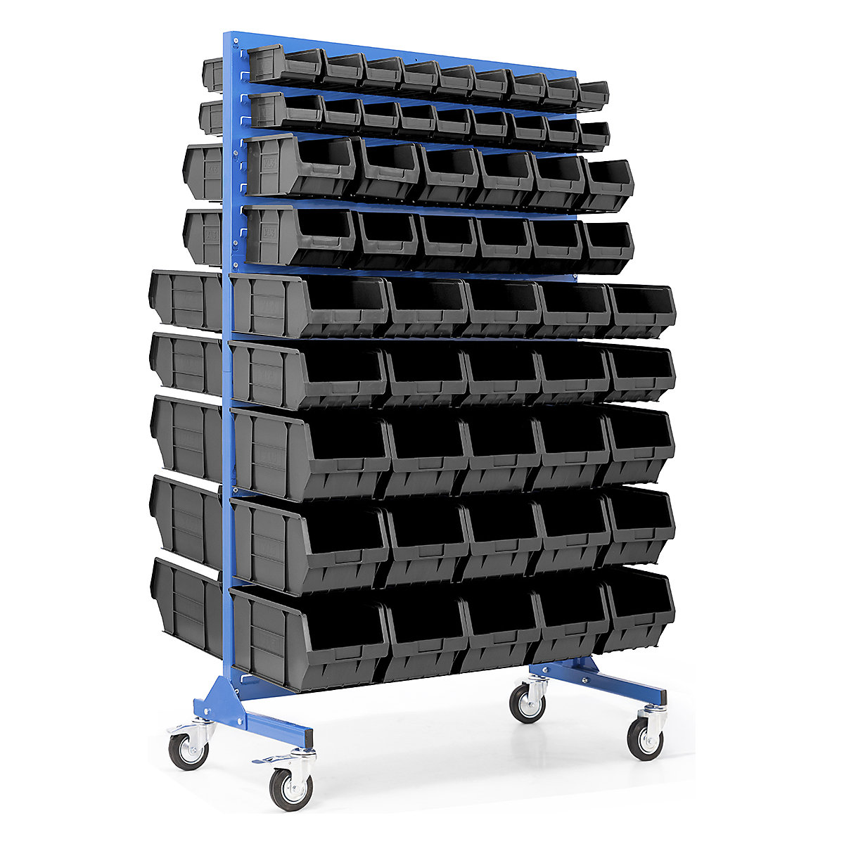 BiGDUG Louvre Panel Bin Station with Plastic Parts Bins | Mobile & Static