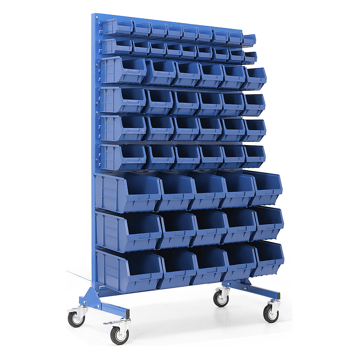 BiGDUG Louvre Panel Bin Station with Plastic Parts Bins | Mobile & Static