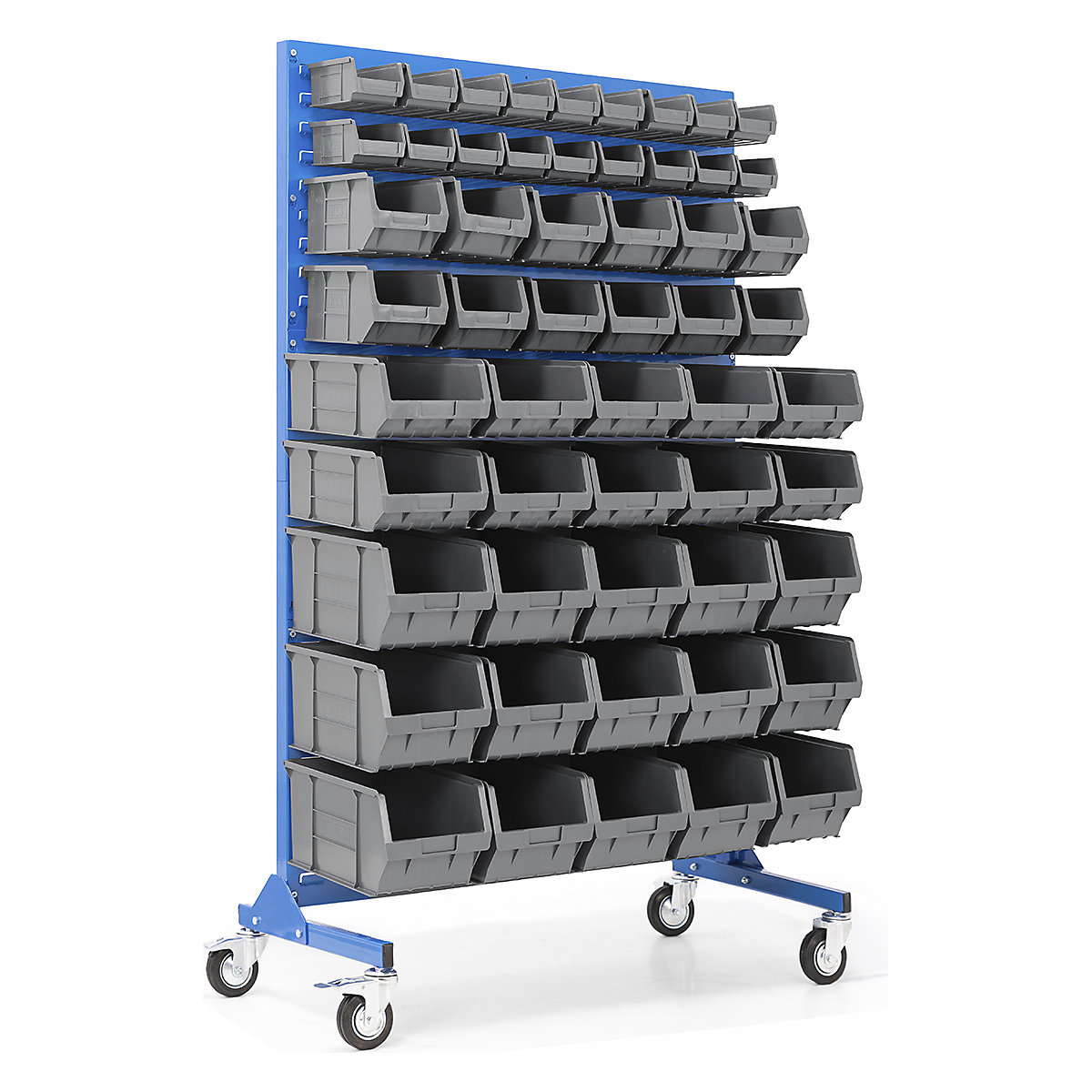 BiGDUG Louvre Panel Bin Station with Plastic Parts Bins | Mobile & Static
