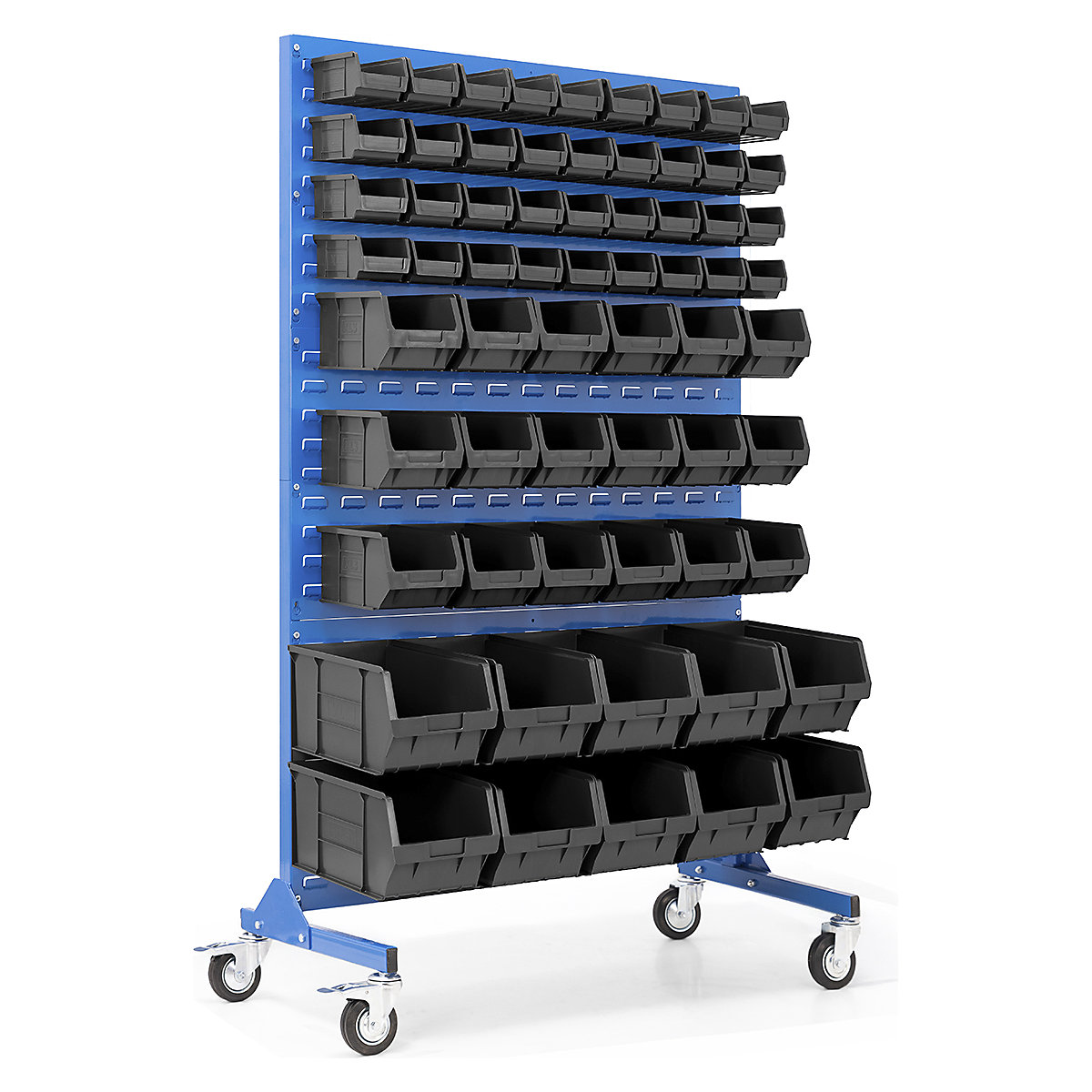 BiGDUG Louvre Panel Bin Station with Plastic Parts Bins | Mobile & Static