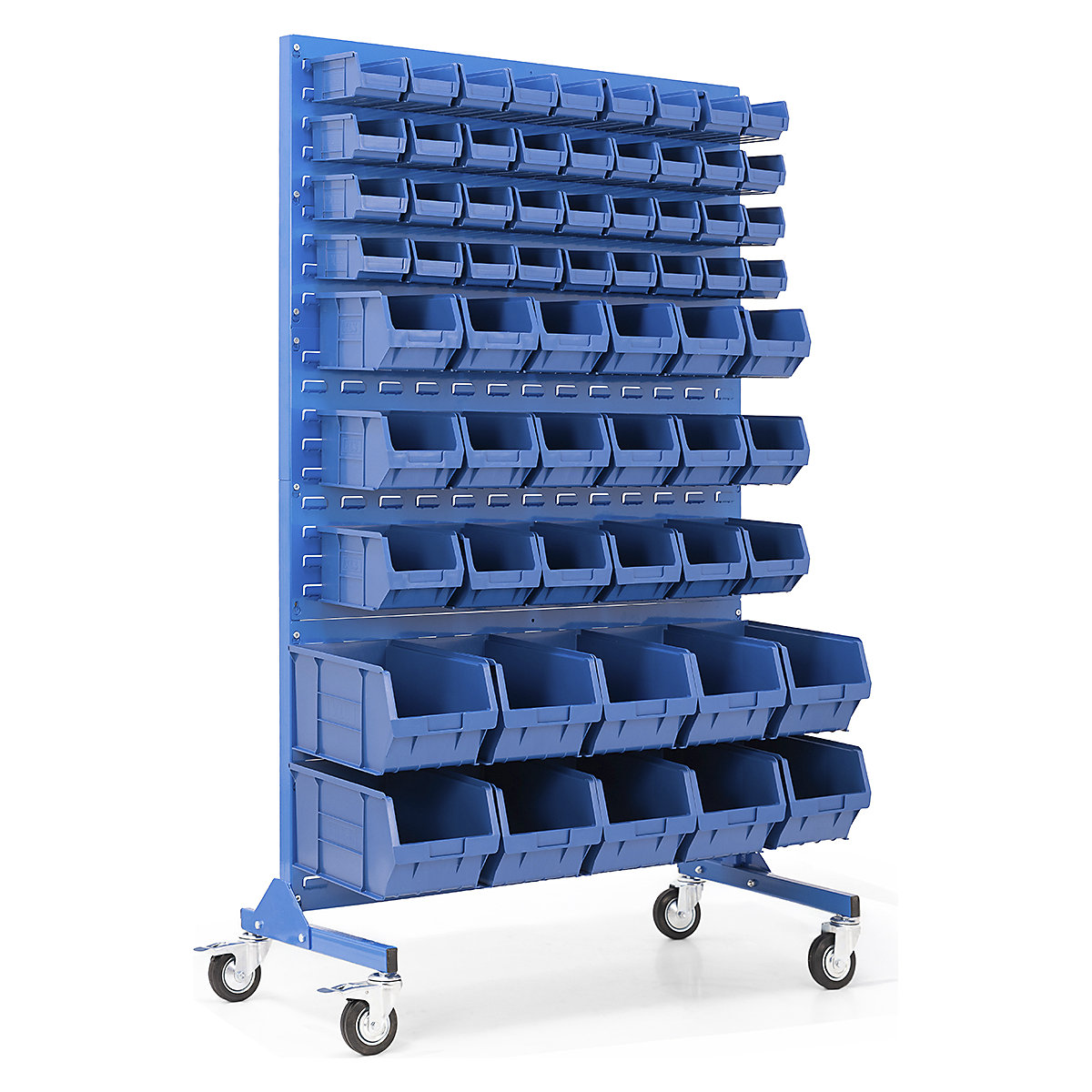 BiGDUG Louvre Panel Bin Station with Plastic Parts Bins | Mobile & Static