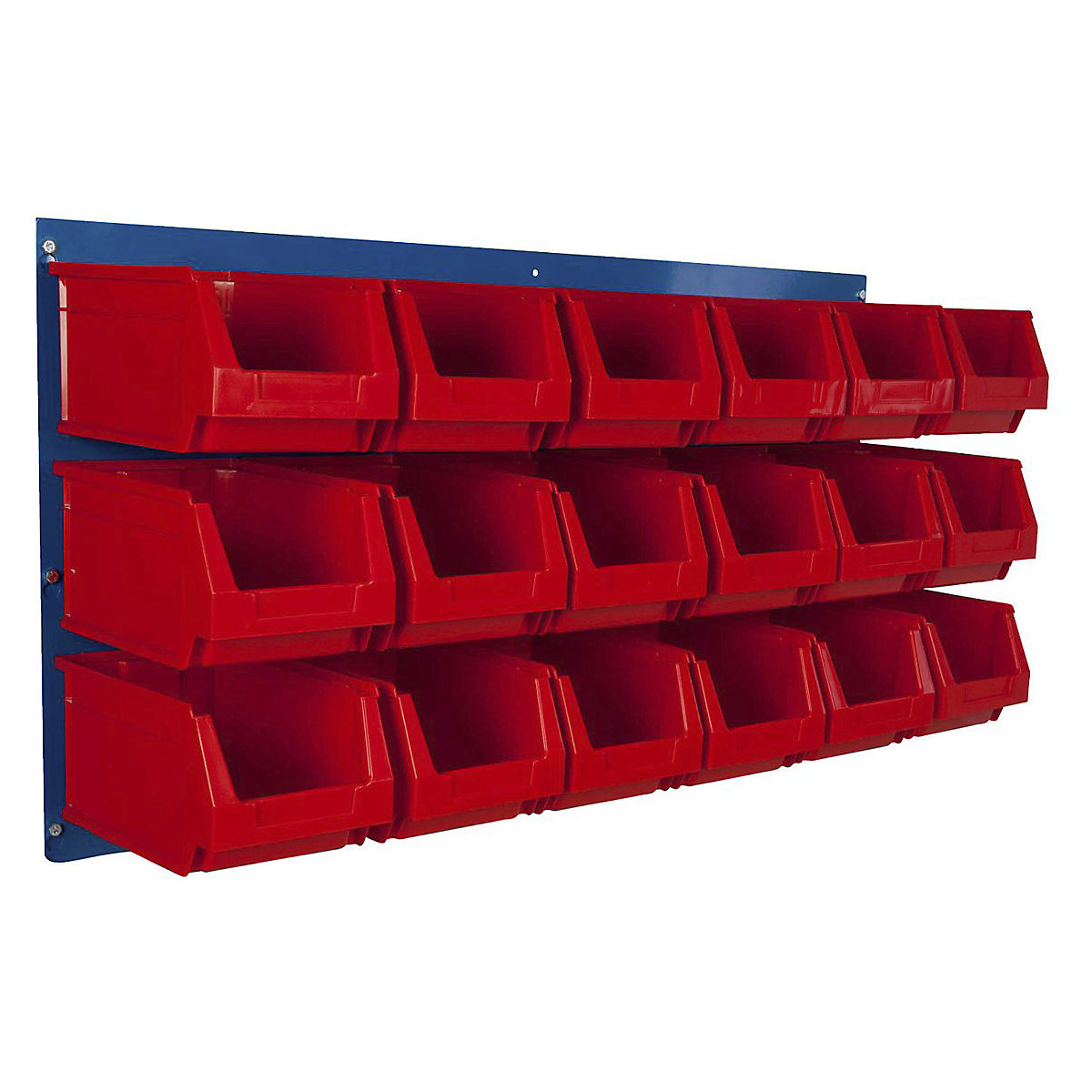 BiGDUG Louvre Panel with Plastic Parts Bin Kits, BiGDUG Louvre Panel with Plastic Parts Bin Kits, BiGDUG Louvre Panel Kit | 500h x 1000w mm with 18x Red B52 Bins-0