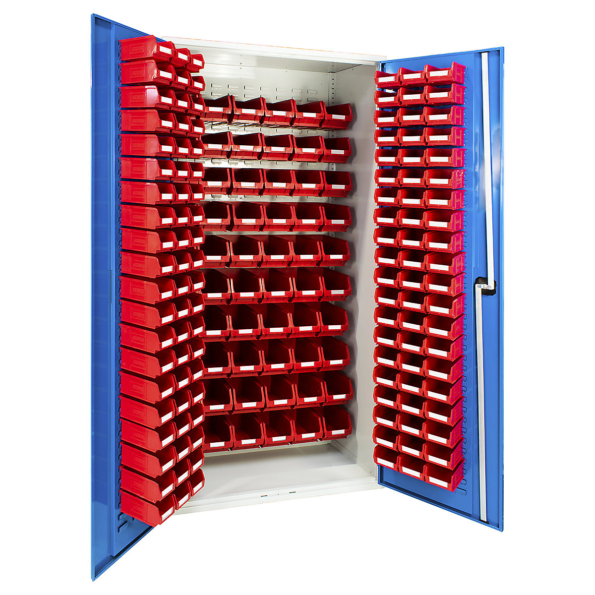 Topstore Louvred Panel Cabinet, Topstore Louvred Panel Cabinet, Topstore® Louvred Panel Cabinet | 2000h x 1015w x 430d mm | 420 Louvres | 120x TC2 Red and 60x TC3 Red-2