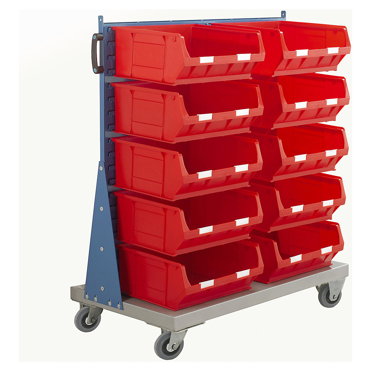 Topstore Louvred Panel Trolley Kits, Topstore Louvred Panel Trolley Kits, Topstore® Louvred Panel Trolley Kit | 1160h x 1000w x 530d mm | 240 Louvres | 125kg Capacity | 10x TC6 Red-3