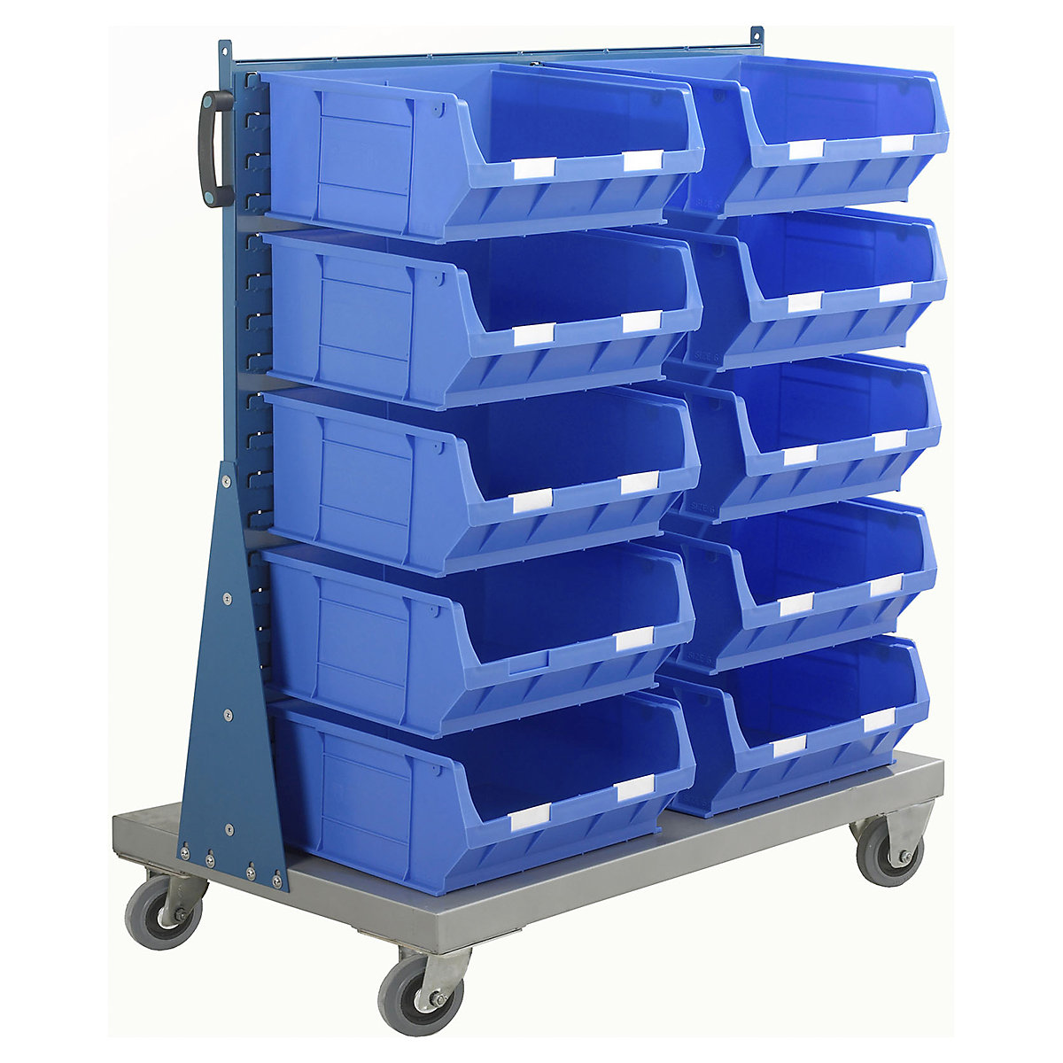 Topstore Louvred Panel Trolley Kits, Topstore Louvred Panel Trolley Kits, Topstore® Louvred Panel Trolley Kit | 1160h x 1000w x 530d mm | 240 Louvres | 125kg Capacity | 10x TC6 Blue-4