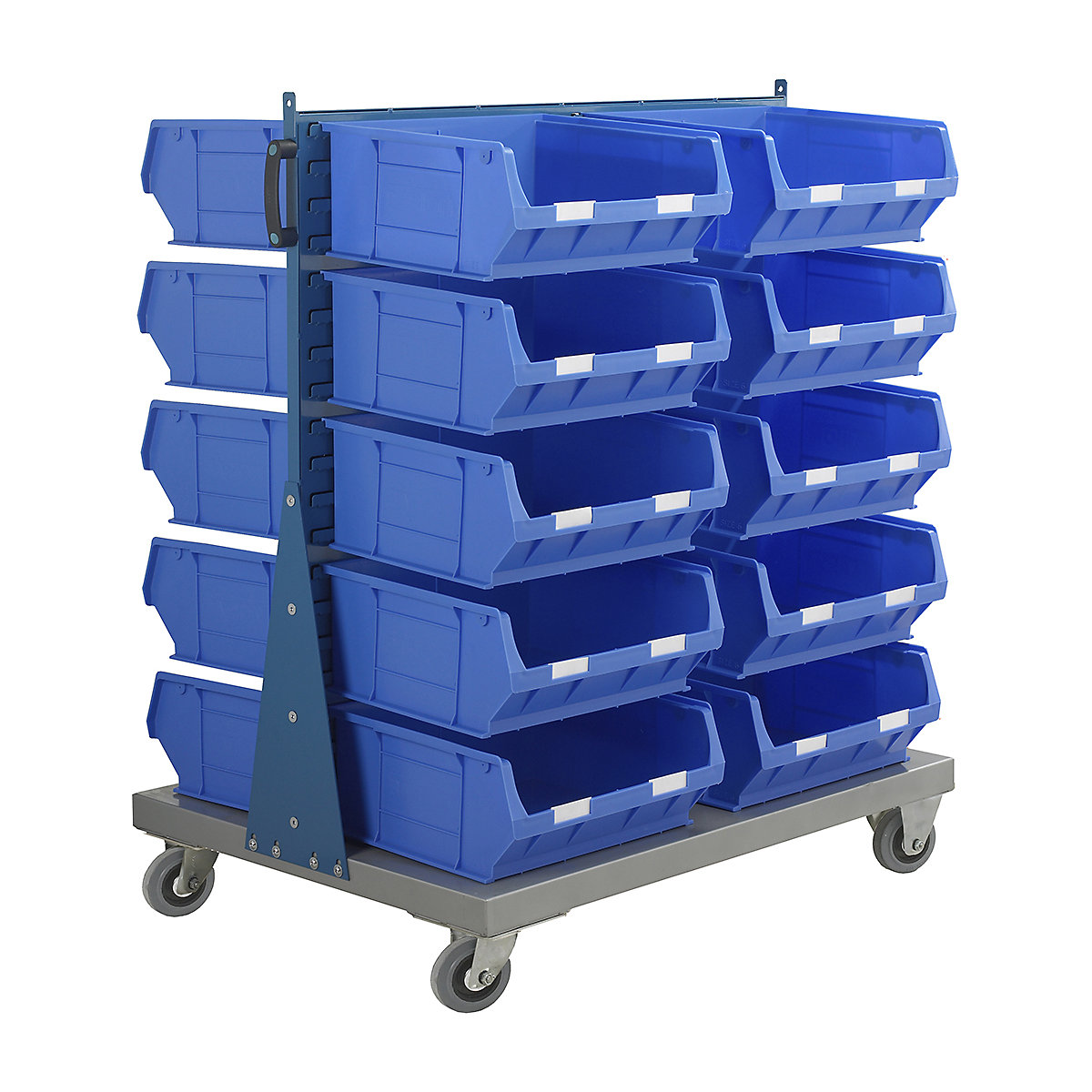 Topstore Louvred Panel Trolley Kits, Topstore Louvred Panel Trolley Kits, Topstore® Louvred Panel Trolley Kit | 1160h x 1000w x 750d mm | 480 Louvres | 250kg Capacity | 20x TC6 Blue-2