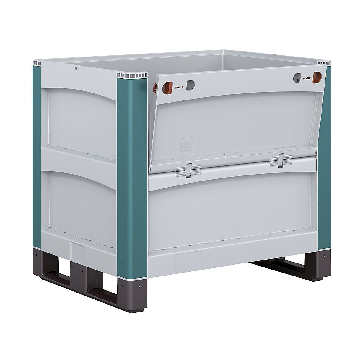 Euro Pallet Boxes | Pick Opening & Half-Drop Doors, Euro Pallet Boxes | Pick Opening & Half-Drop Doors, Euro Pallet Box | 520h x 800w x 600d mm | Half-Drop Door | Long Side | 145 Litre-2