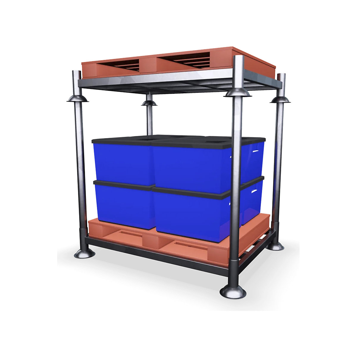 Heavy-Duty Galvanised Steel Post Pallet Stillages (Product illustration 5)-4