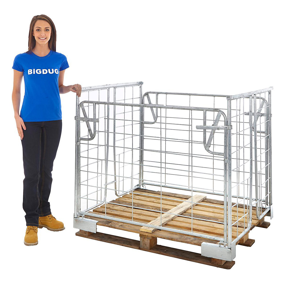 Stackable Pallet Cage With Gate (Product illustration 3)-2