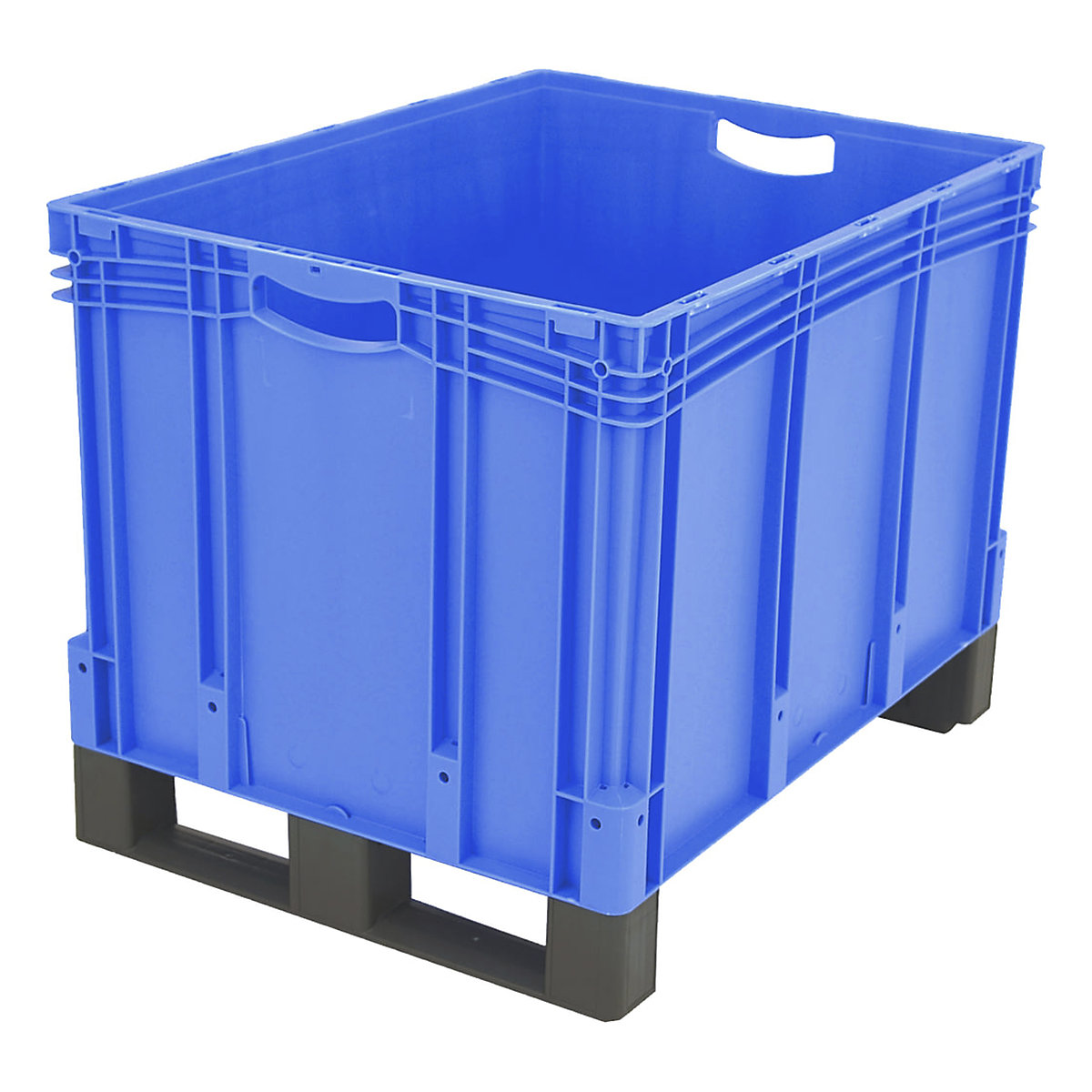 XL Euro Stacking Containers with Skids, XL Euro Stacking Containers with Skids, XL Euro Stacking Container with Skids | 620h x 600w x 800d mm | Without Lid | 206 Litres | Blue-2