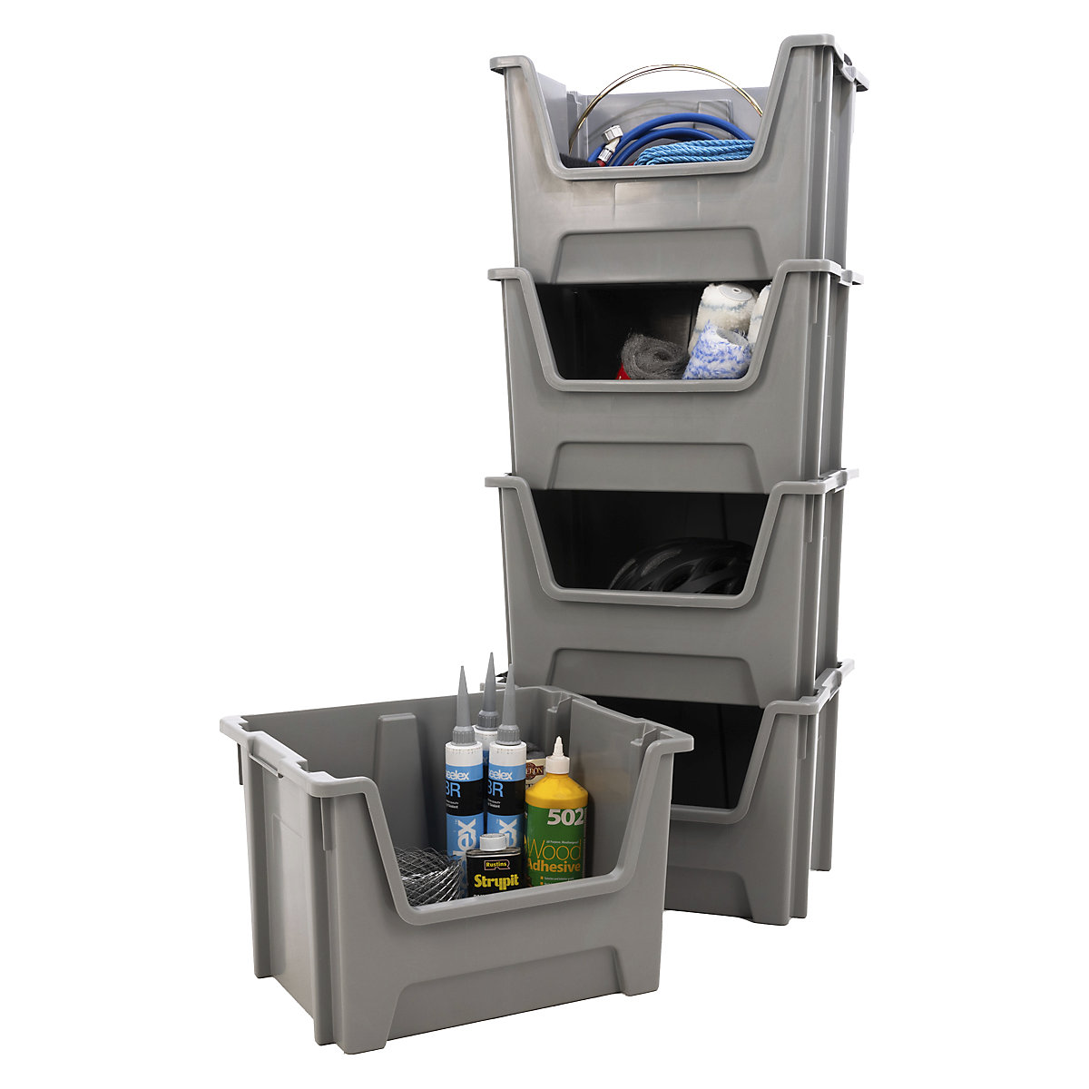 BiGDUG Essentials 50 Litre Recycled Plastic Stacking Pick Bin