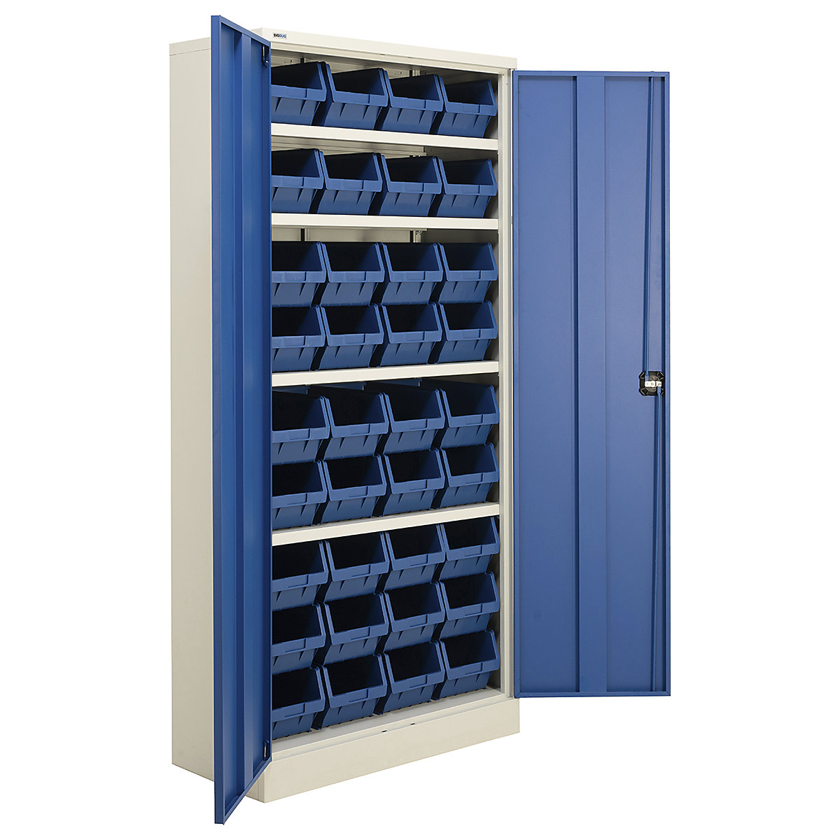 BiGDUG Essentials Steel Workplace Cupboards with Plastic Parts Bins