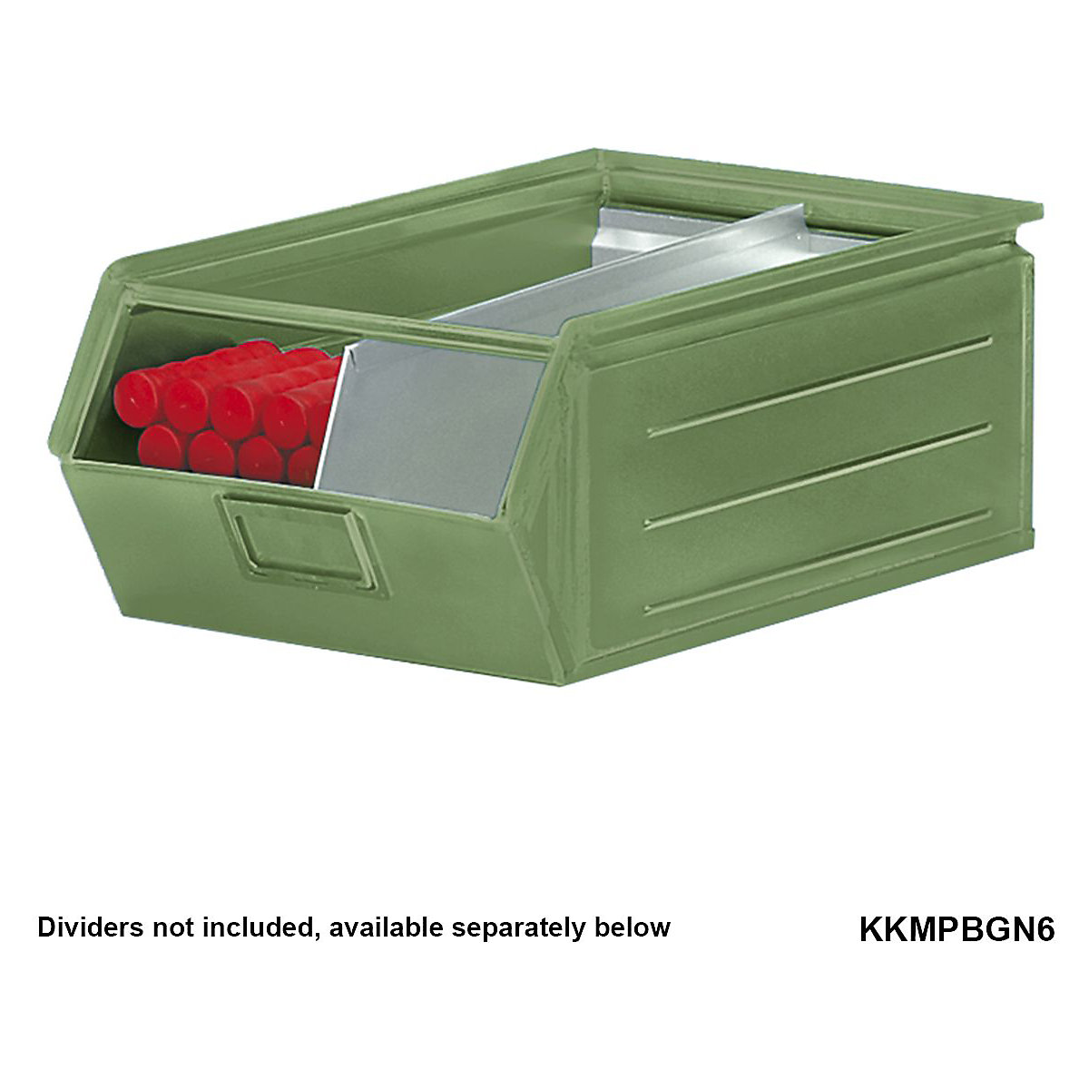 Metal Parts Bins with Green Painted Finish (Product illustration 3)-2