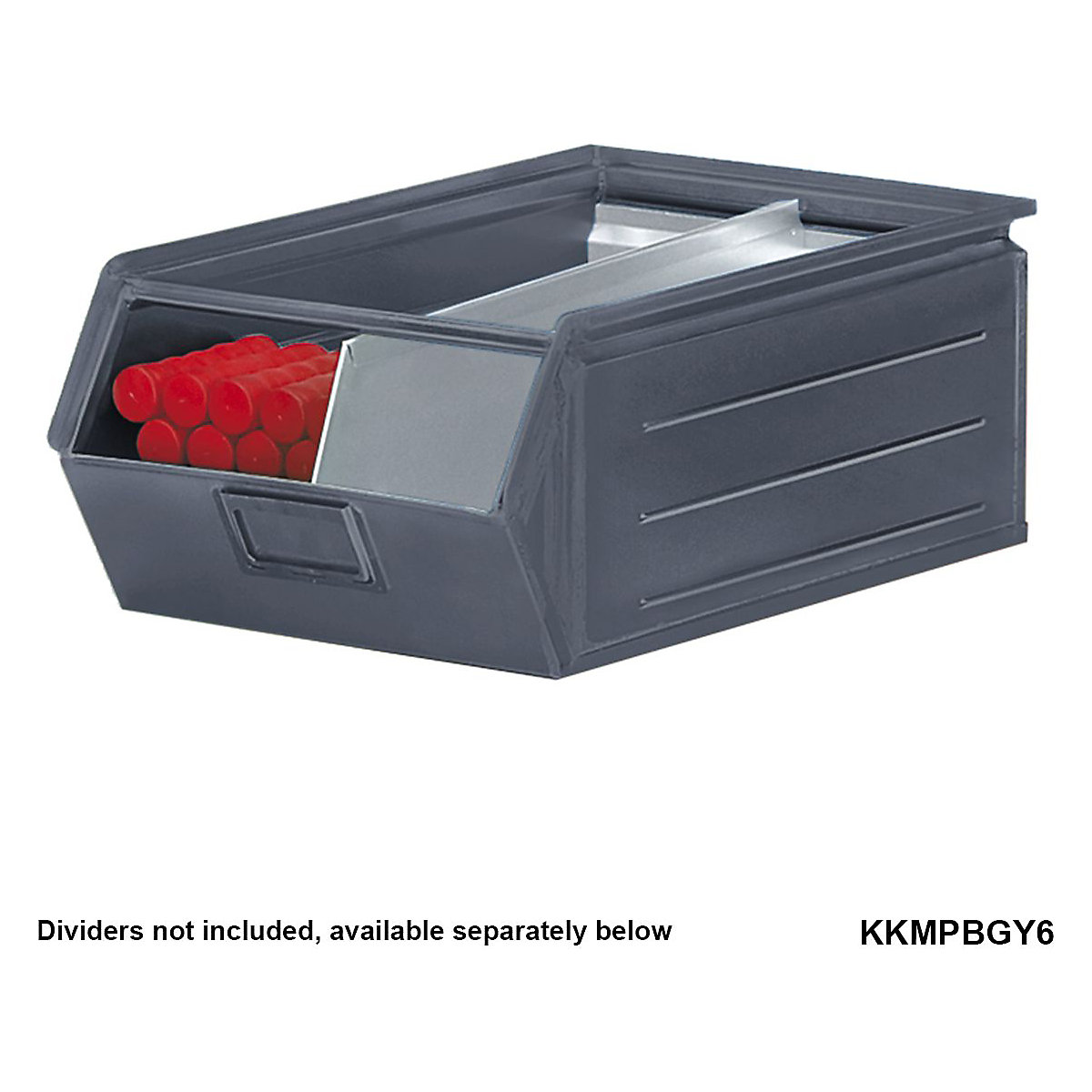 Metal Parts Bins with Grey Painted Finish (Product illustration 3)-2