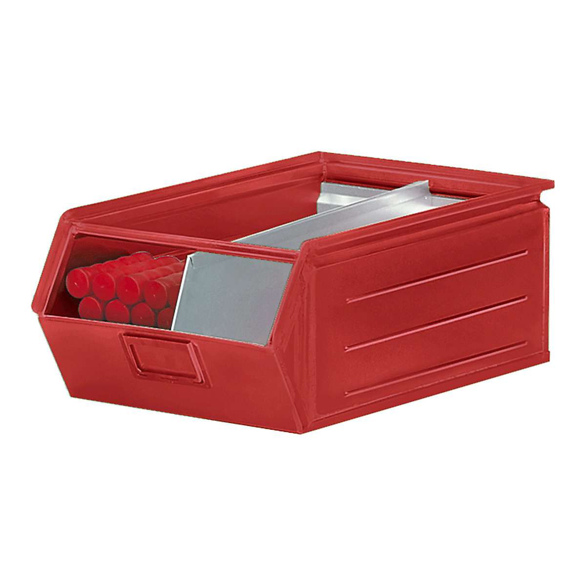 Metal Parts Bins with Red Painted Finish, Metal Parts Bins with Red Painted Finish, Metal Parts Bin | Red | 200h x 310w x 515d mm-0