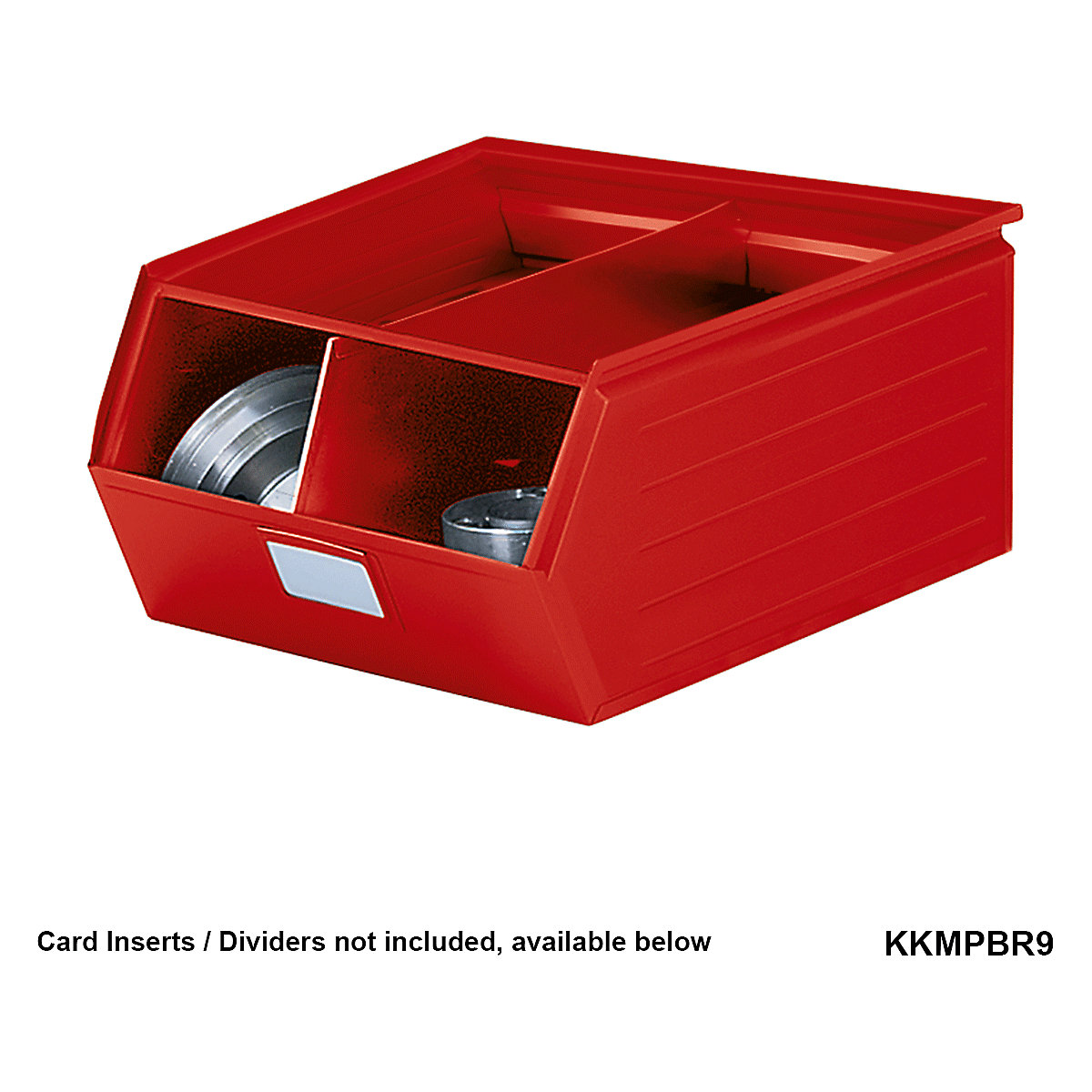 Metal Parts Bins with Red Painted Finish (Product illustration 4)-3