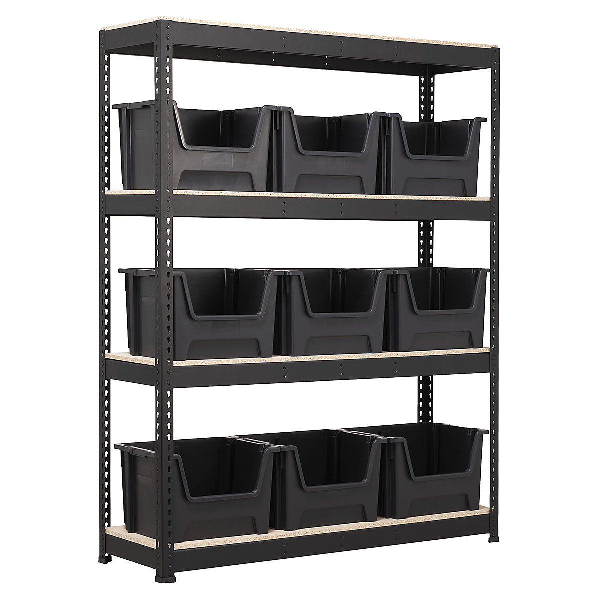 BiG400 Matt Black Racking Storage Kits | Stacking Pick Bins (Product illustration 3)-2