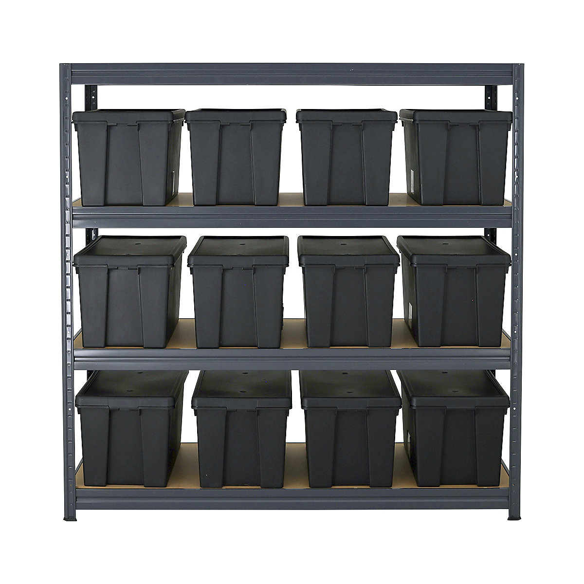 BiGDUG Garage Heavy Duty Shelving Kit With Wham Bam Recycled Storage Boxes (Product illustration 2)-1