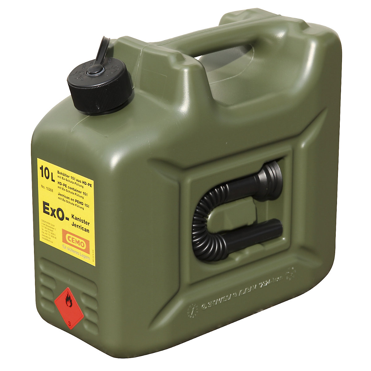 Ex0 canister – CEMO, non-explosive, with explosion protection filling, capacity 10 l-0
