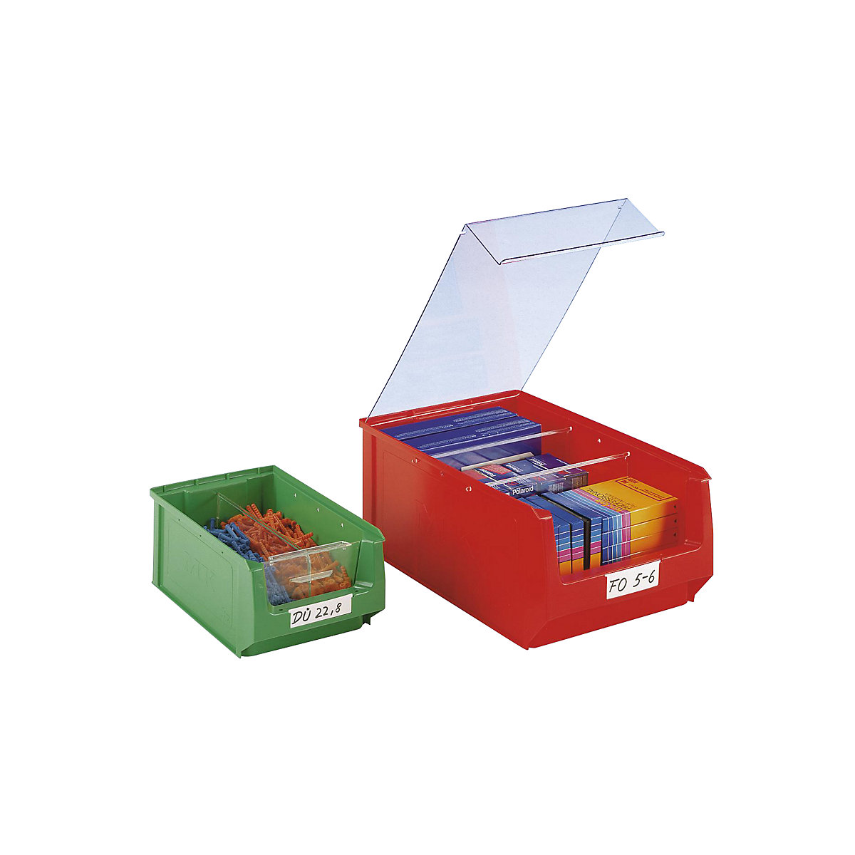Open fronted storage bin made of polyethylene – mauser (Product illustration 3)-2