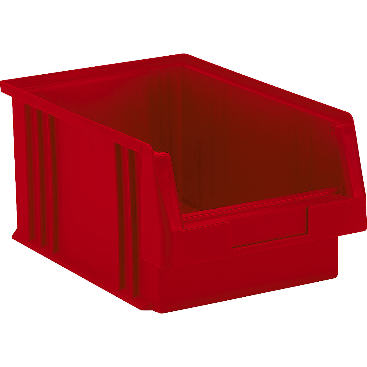 Open fronted storage bin made of polypropylene