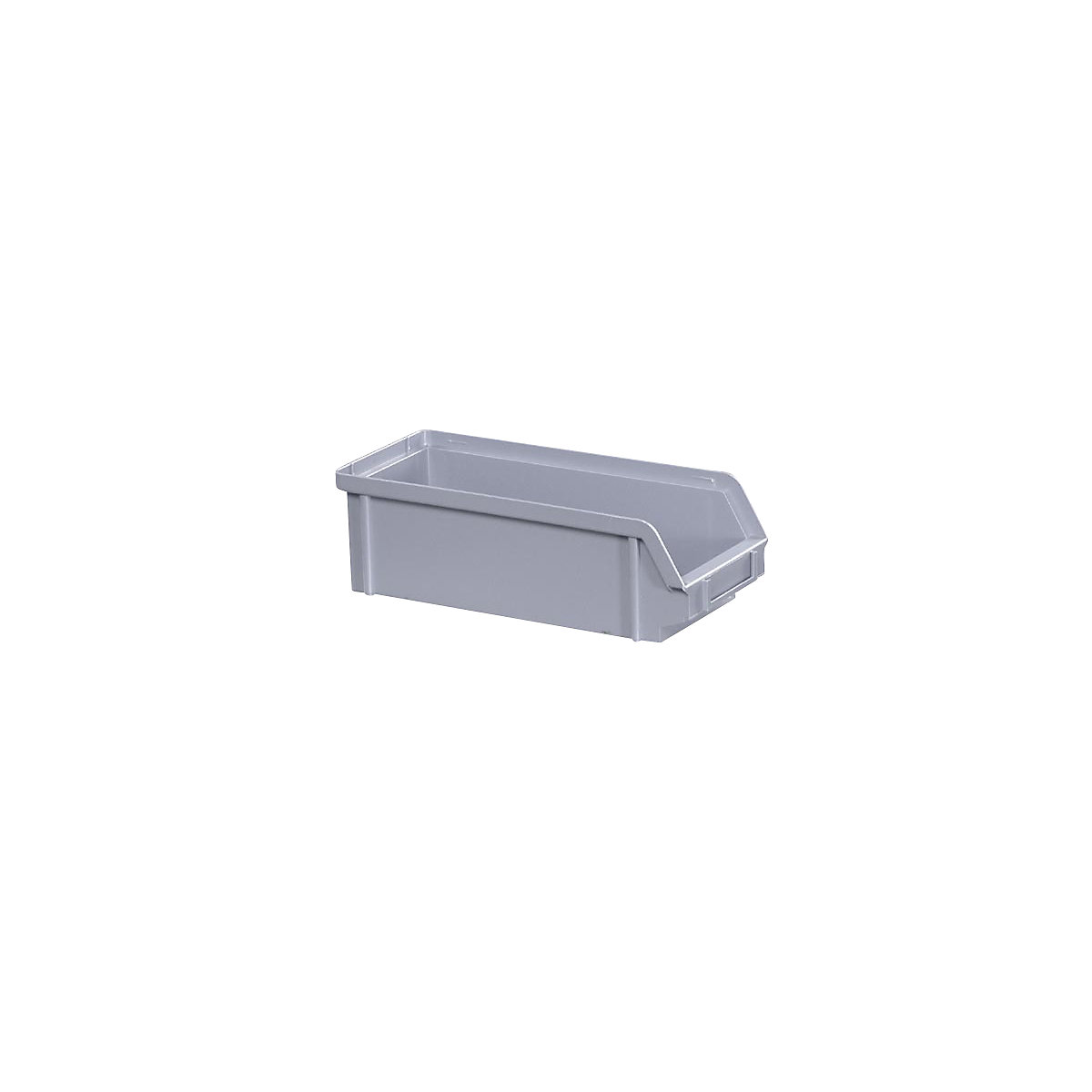 Open fronted storage bin made of polystyrene, length 230 mm, WxH 102 x 75 mm, pack of 24, grey-0