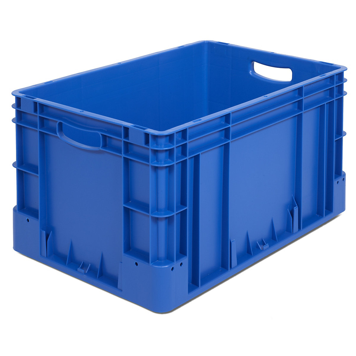 Industrial container, capacity 60 l, LxWxH 600 x 400 x 320 mm, pack of 3, blue