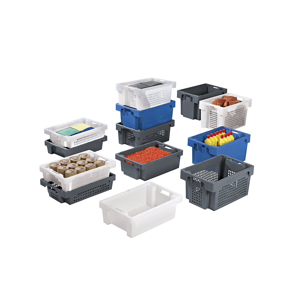 Stack/nest container made of HDPE (Product illustration 2)-1