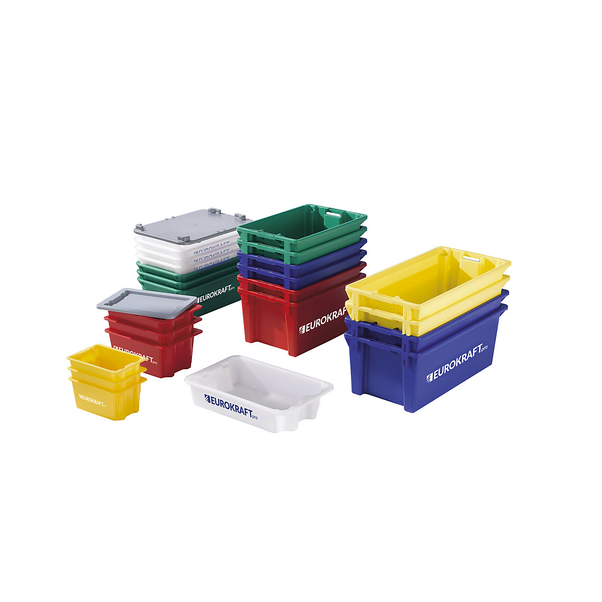 Stack/nest container made of polypropylene suitable for foodstuffs – eurokraft pro (Product illustration 2)-1