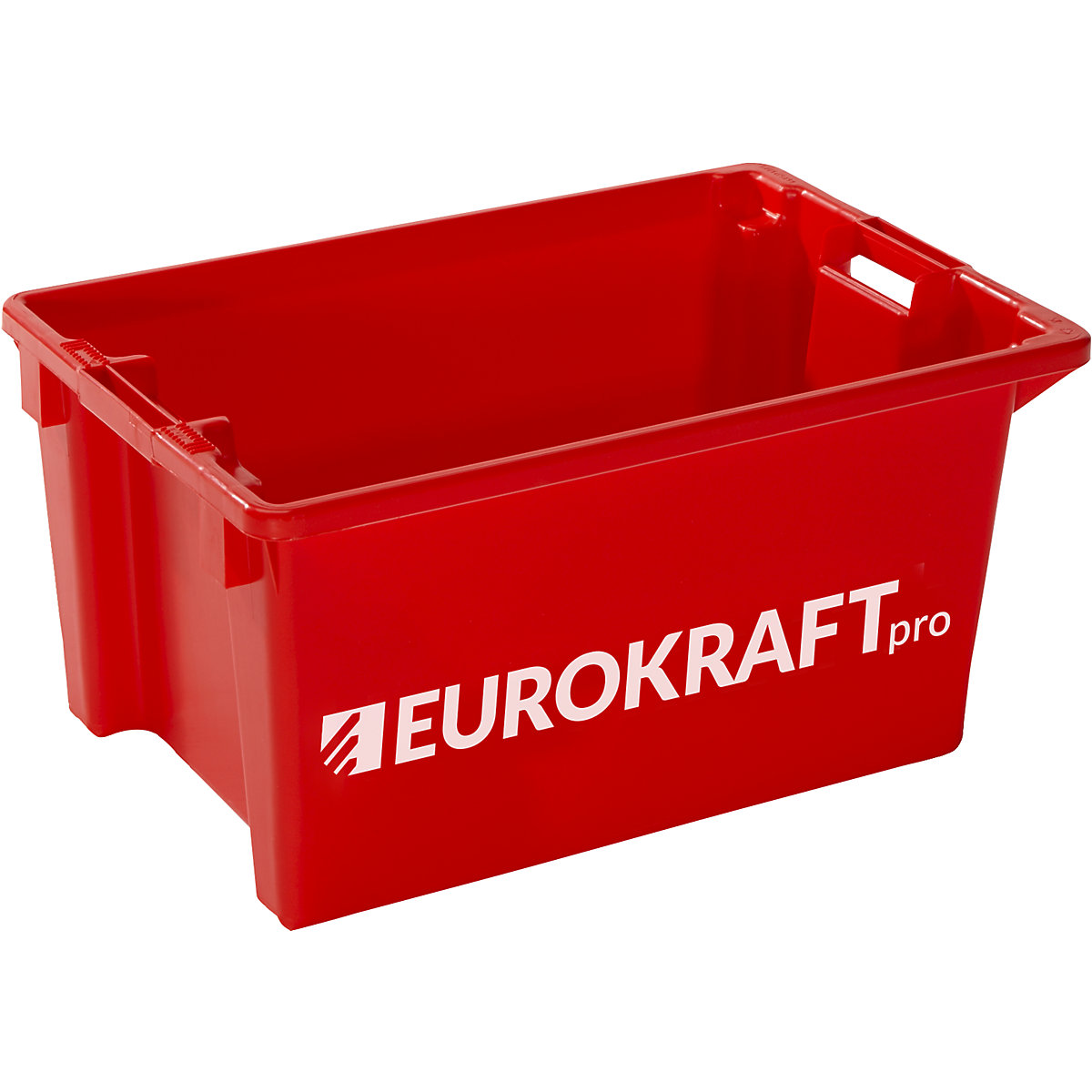 EUROKRAFTpro – Stack/nest container, capacity 50 l, pack of 3, red