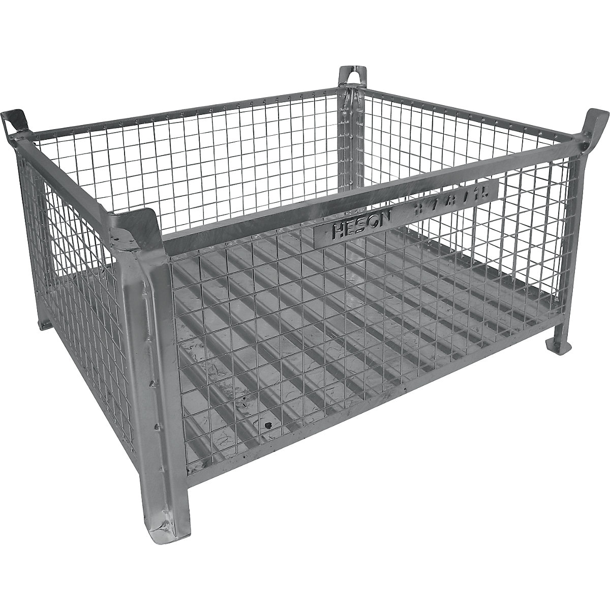 Box pallet with sheet steel base – Heson