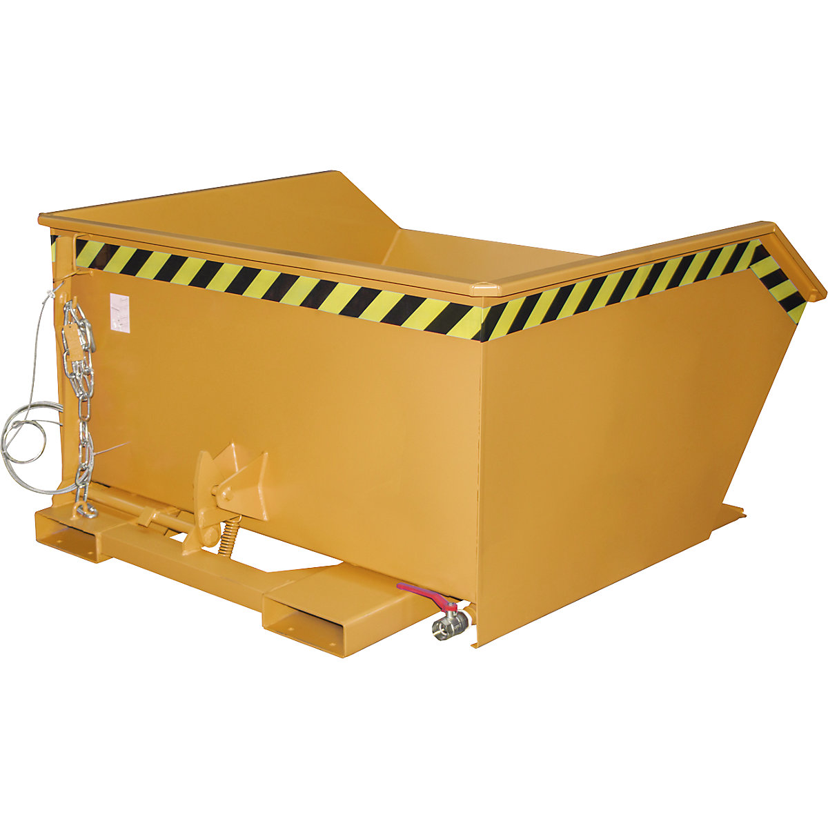 GU-E skip for metal swarf – eurokraft pro, capacity 0.75 m³, yellow orange-0