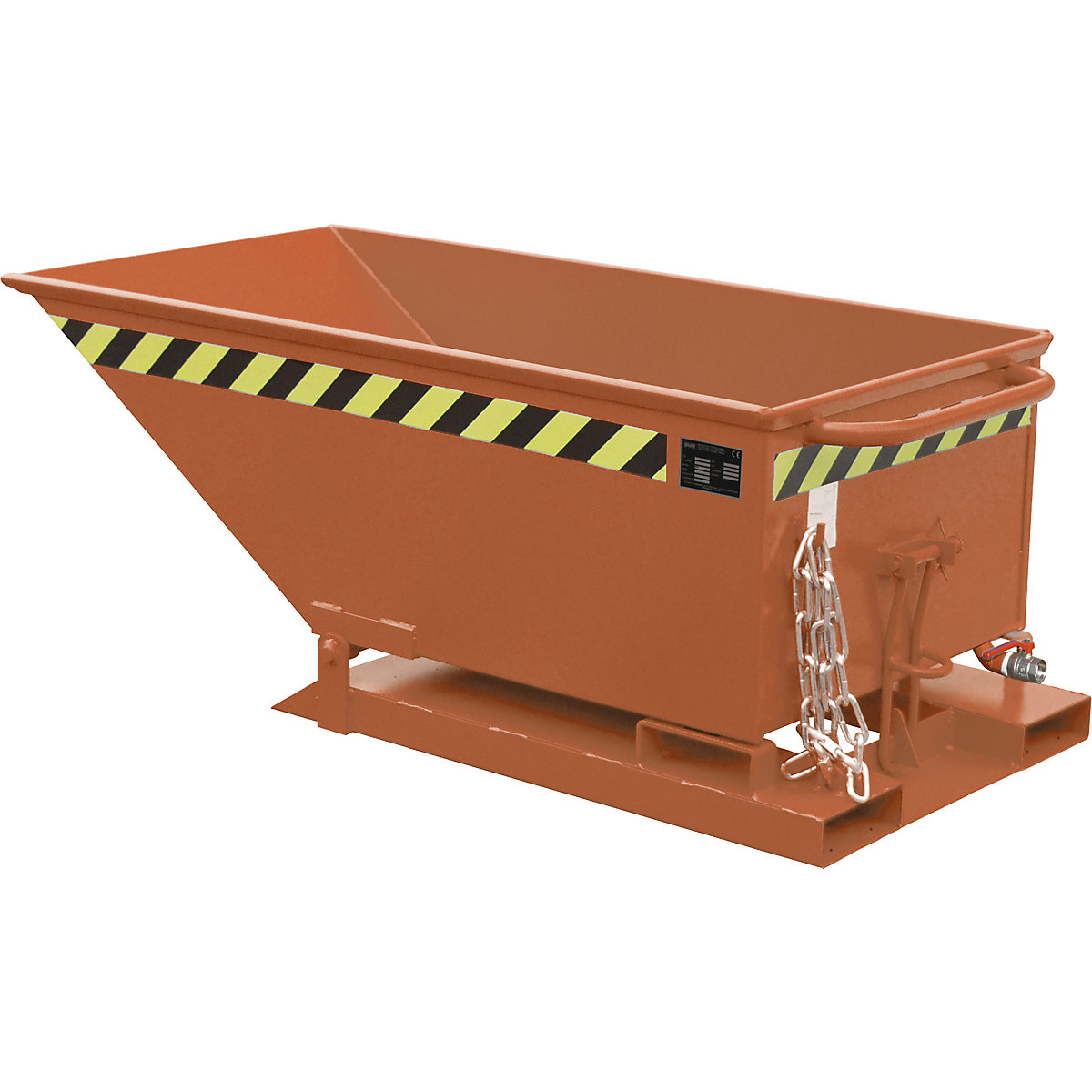 Tilting skip for metal swarf, low profile design – eurokraft pro