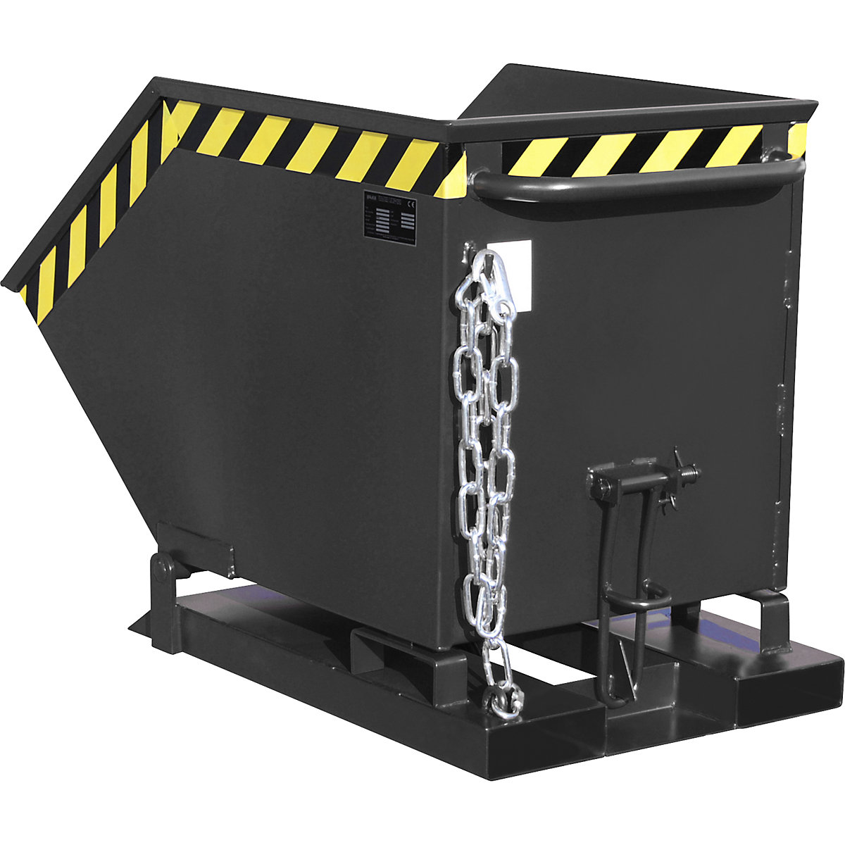Tilting skip with tilting mechanism – eurokraft pro (Product illustration 2)-1