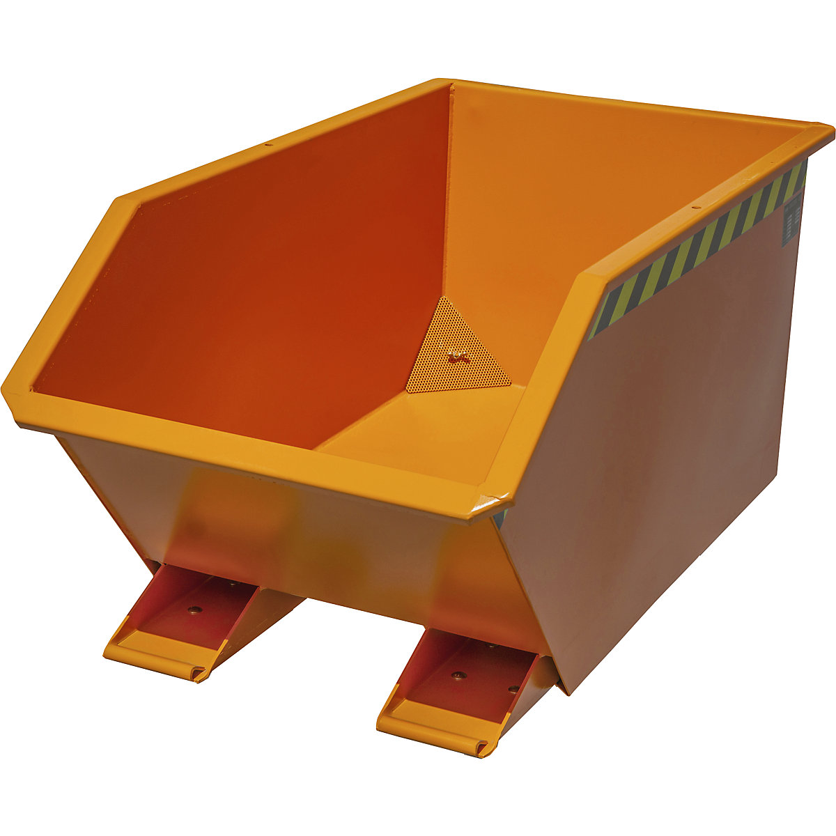 GU-E skip for metal swarf – eurokraft pro, capacity 0.3 m³, yellow orange-4