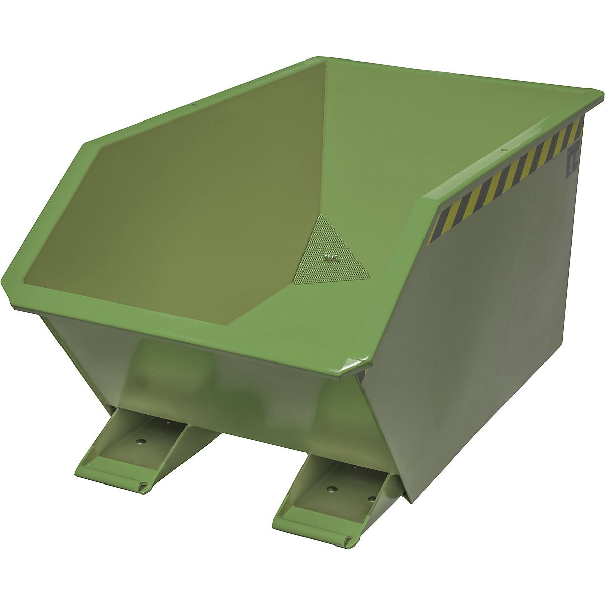 GU-E skip for metal swarf – eurokraft pro, capacity 0.3 m³, reseda green-5
