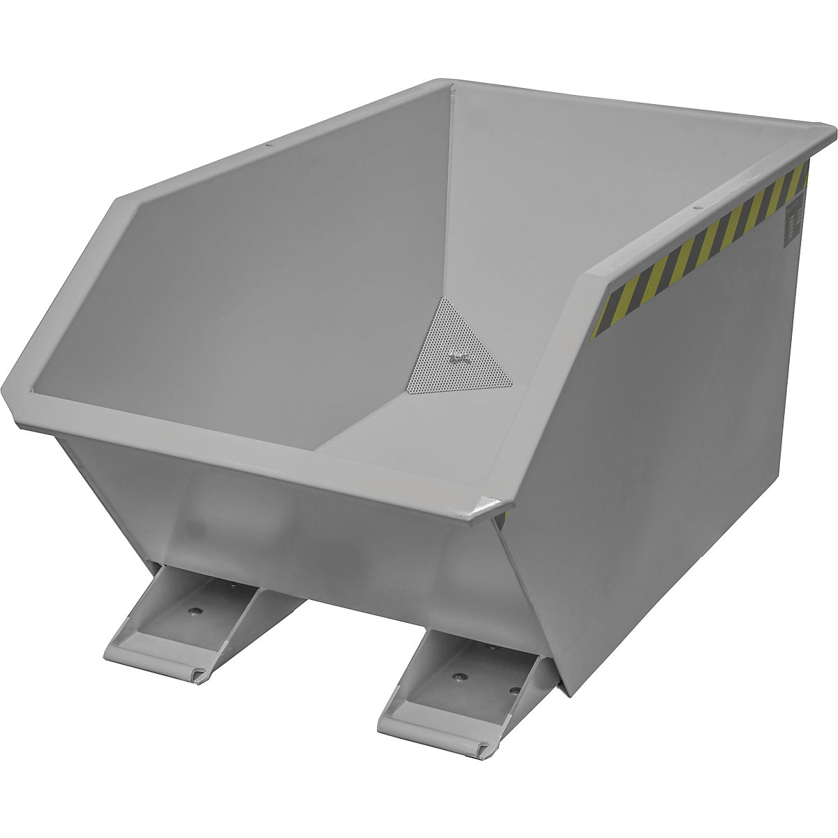 GU-E skip for metal swarf – eurokraft pro, capacity 0.3 m³, mouse grey-2
