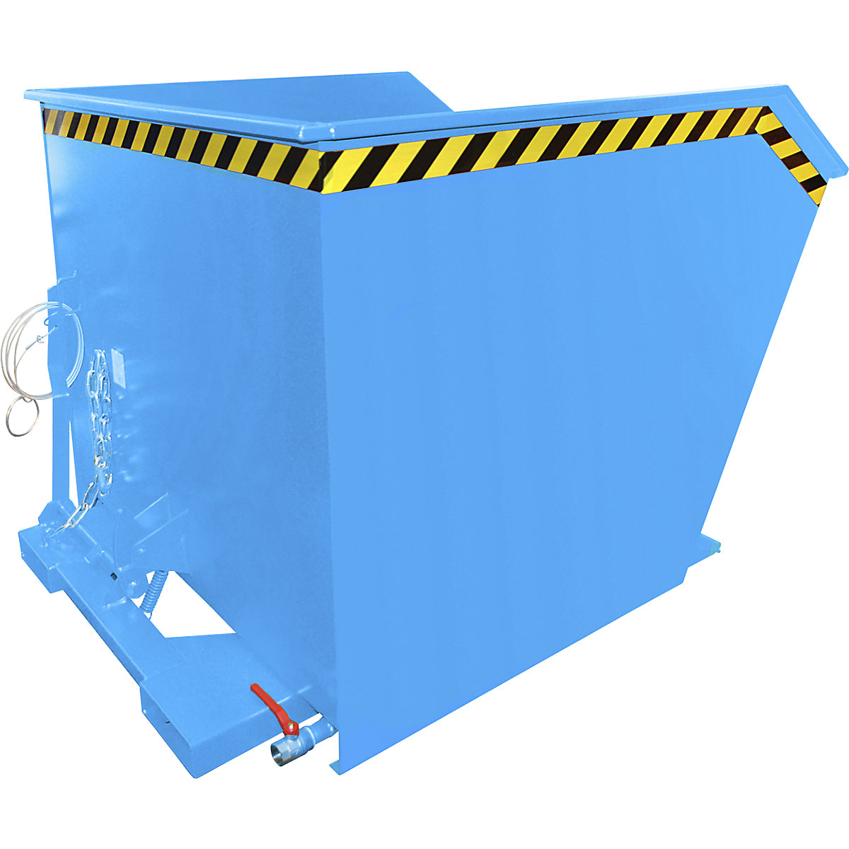 SGU skip for metal swarf – eurokraft pro, capacity 1 m³, gentian blue-5