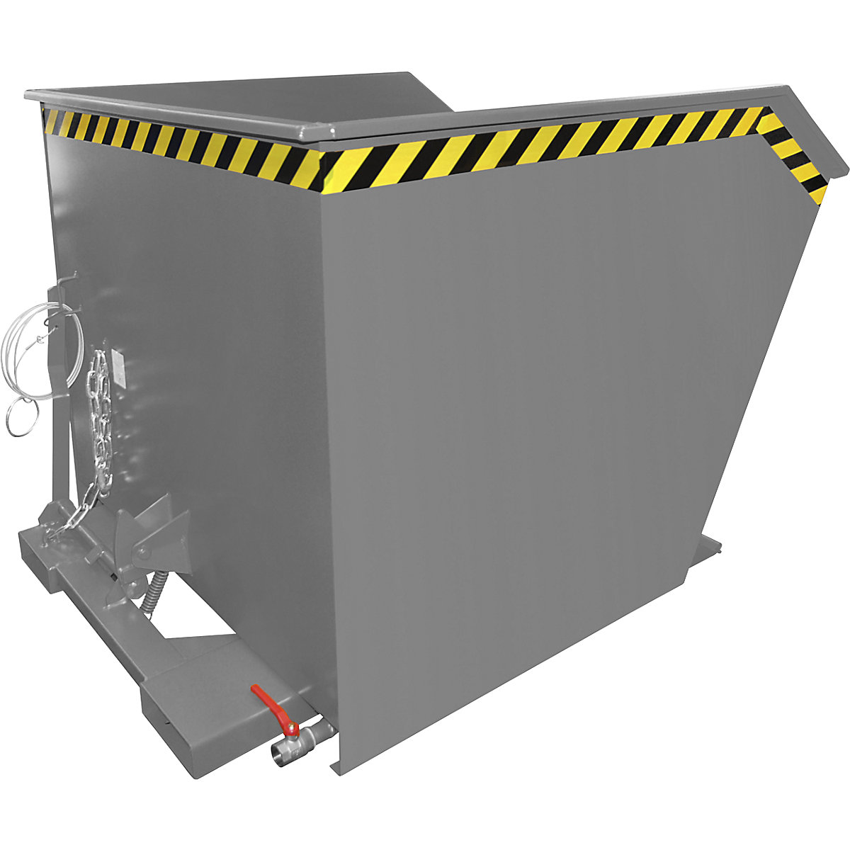 SGU skip for metal swarf – eurokraft pro, capacity 1 m³, mouse grey-3