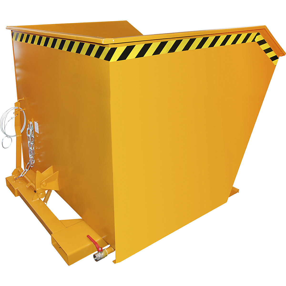 SGU skip for metal swarf – eurokraft pro, capacity 2 m³, yellow orange-4
