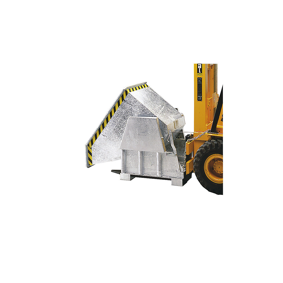 Tilting skip, standard overall height, without wheels – eurokraft pro (Product illustration 2)-1