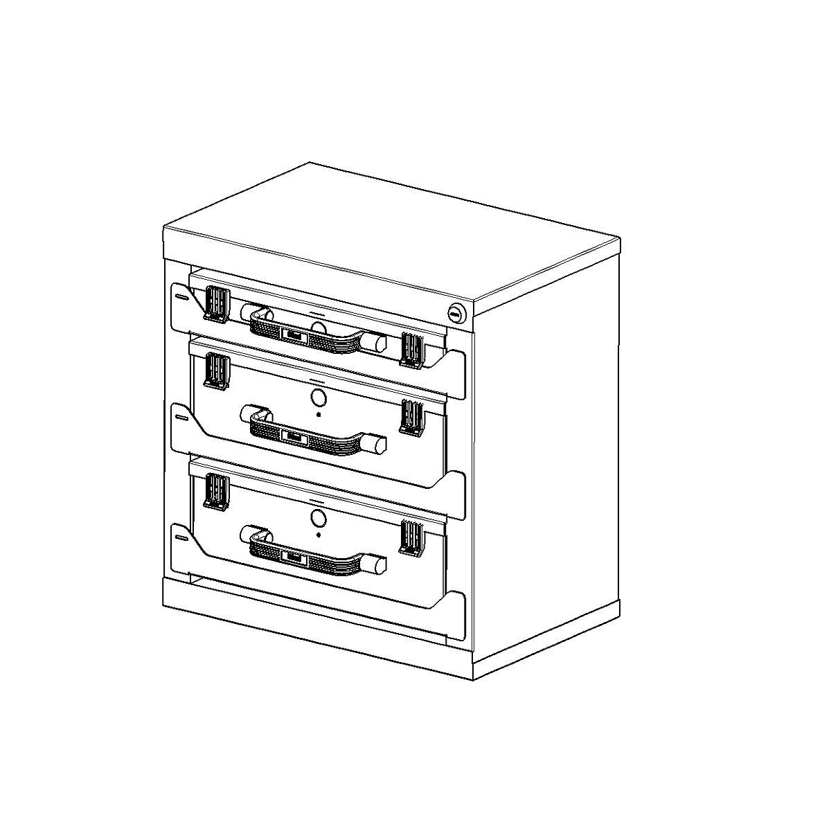 Tower with small parts cases – eurokraft pro (Product illustration 2)-1