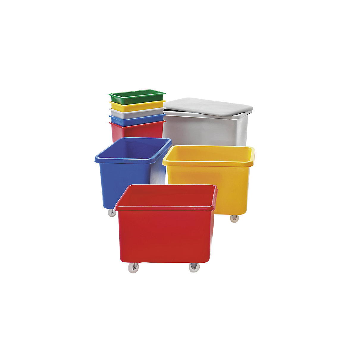 Mobile square polyethylene containers (Product illustration 2)-1