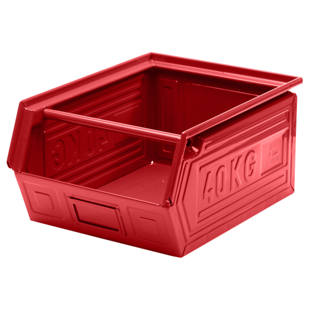 storage fronted open stackable bin sheet steel pallets bins containers