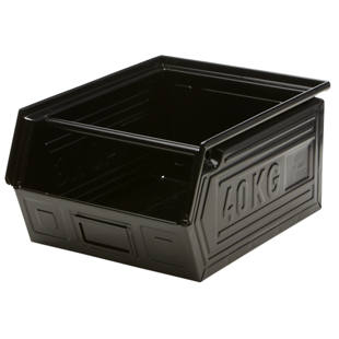 storage fronted open stackable bin sheet steel