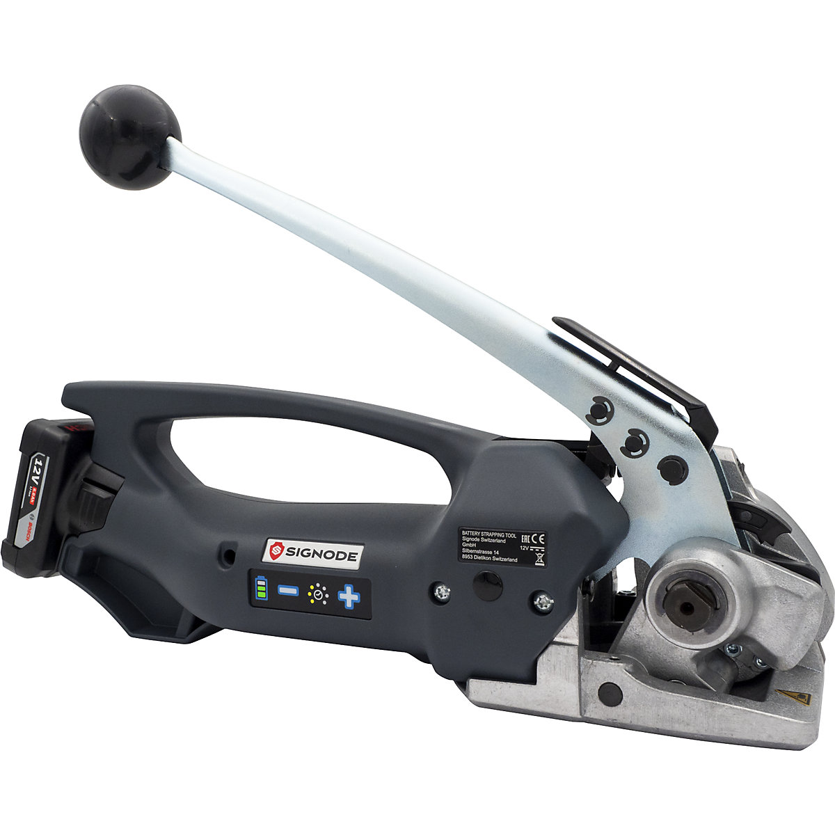Aparato flejador con batería para cintas de PP y PET – ratioform, semiautomático, básico, para anchuras de cinta de 10 – 19 mm-0